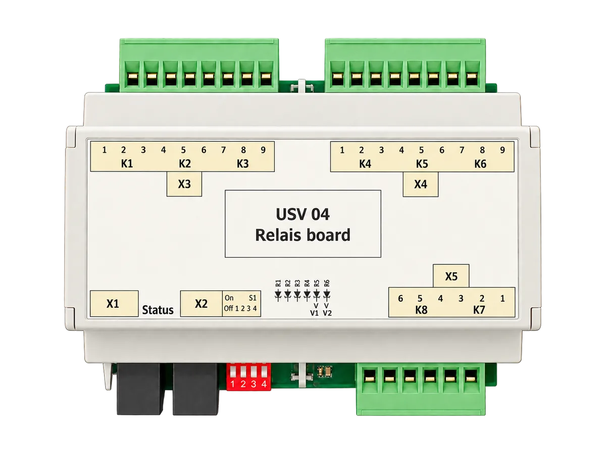 Freigestelltes USV04 Relaisboard